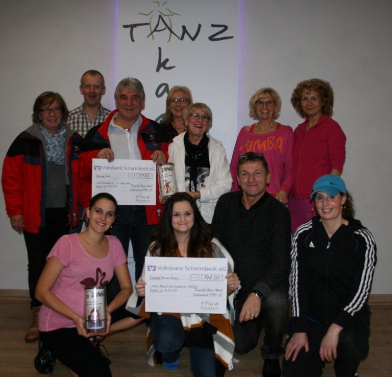 Übergabe der Spenden des Benefiz-Zumbas des TC GW