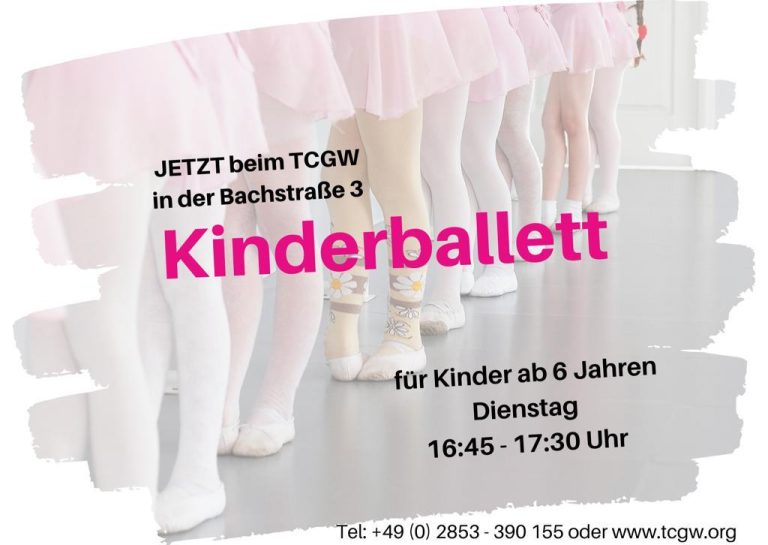 Kinderballett ab 6 Jahre dienstags 16:45 Uhr – 17:30 Uhr