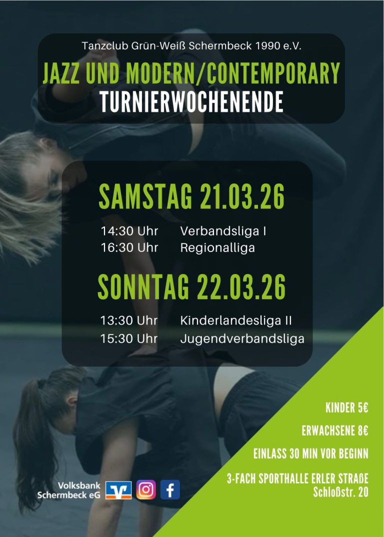Spannendes Heimturnier für TC GW-Formationen – Regionalliga, Verbandsliga, Kinderlandesliga und Jugendverbandsliga am 21./22. März in Schermbeck zu Gast